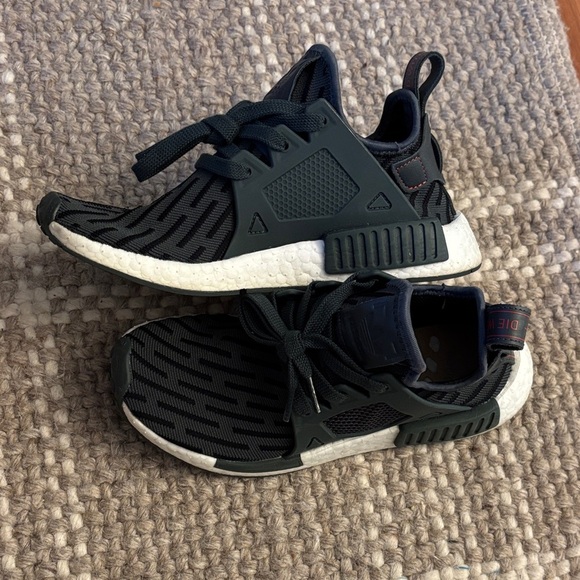Adidas NMD Black and Dark Green Sneakers - Picture 1 of 5